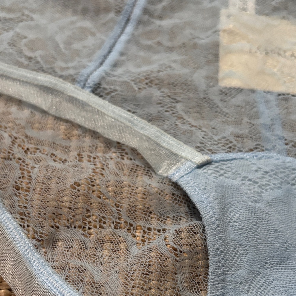 NWT La Perla Light Blue Lace Panties size 3 or M - Picture 9 of 9